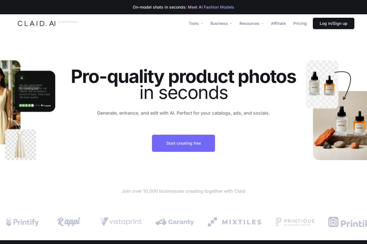 Claid AI Scene Creation