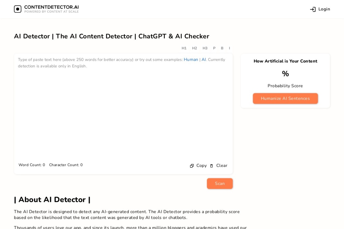 AI Detector by ContentDetector.AI